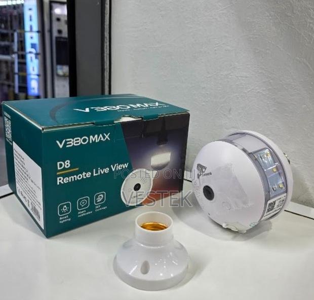 V380 360° Fish Eyes Panorama Light Bulb Camera With Two-Way Audio