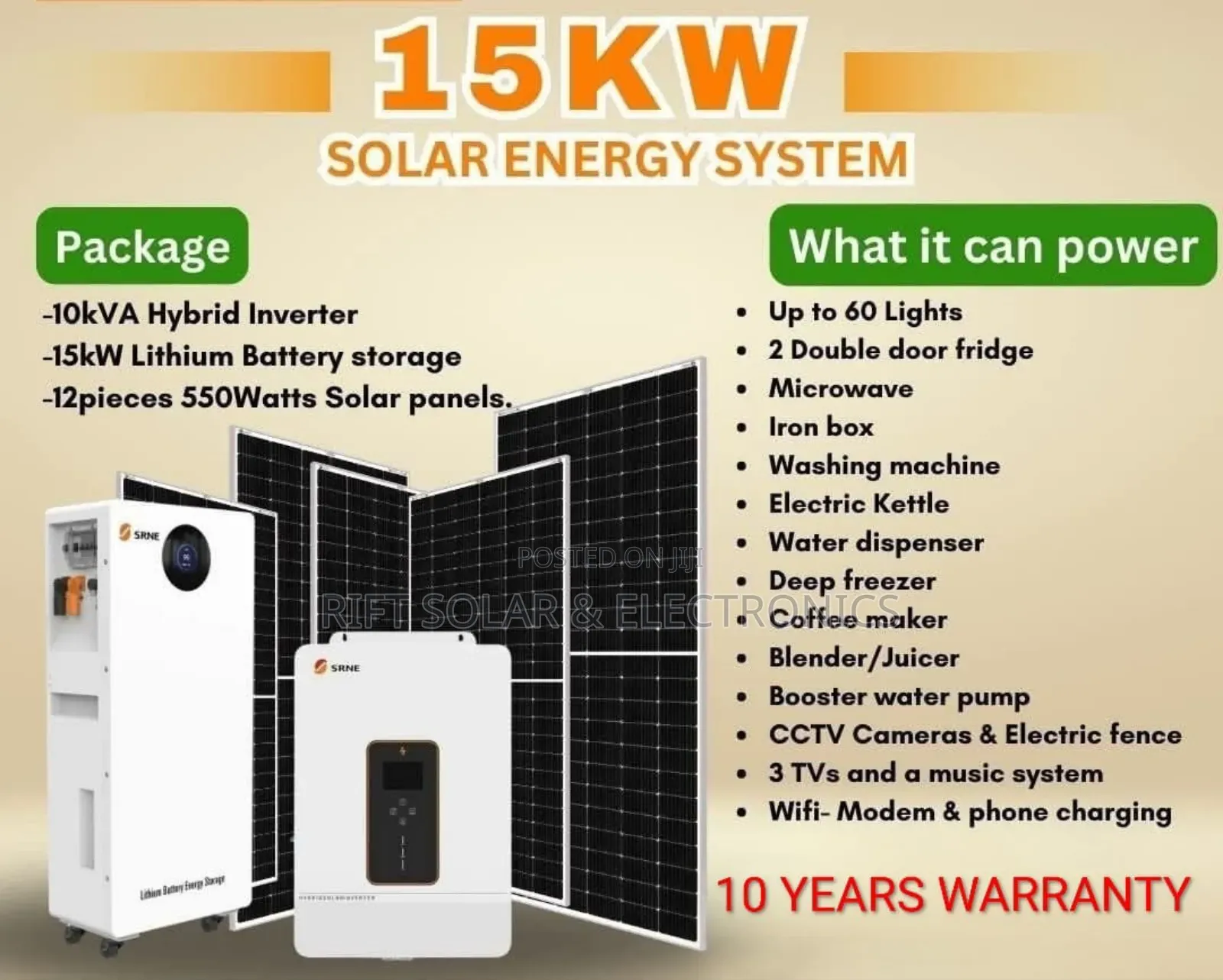 10kva Lithium Battery - 15kwh Lithium Battery Total Off-Grid Package