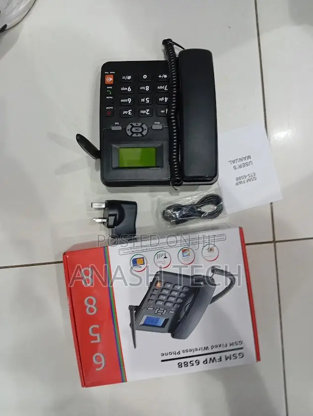 Fixed Wireless GSM Desk Phone Ets-6588 Dual Line.