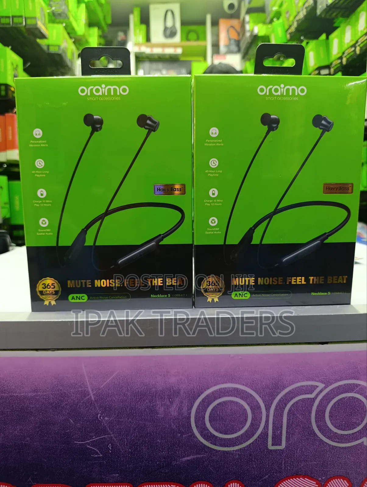 Oraimo Necklace 5 Oeb-611 Anc 40hrs Playtime Neckband