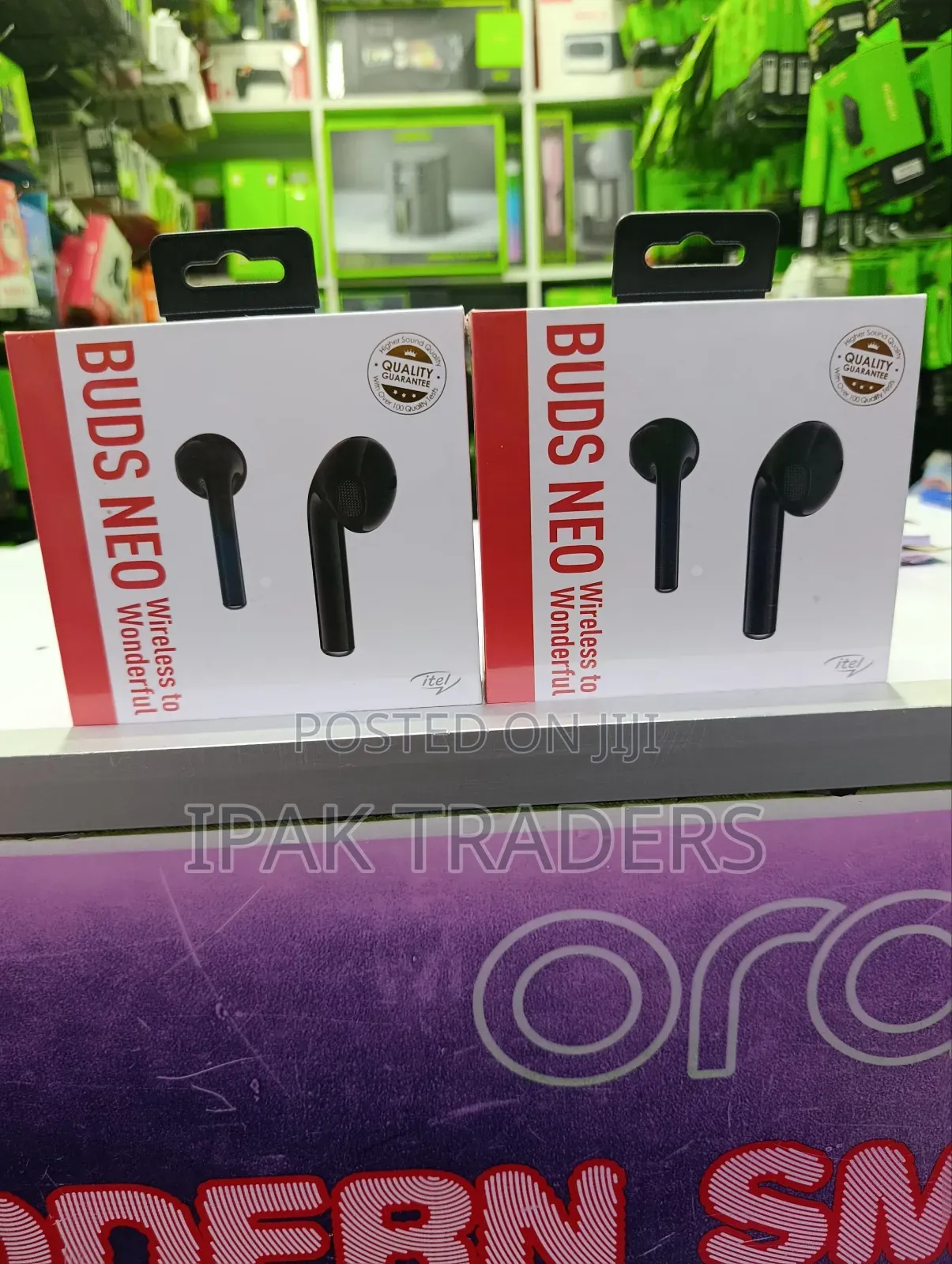 Itel Budsneo Noise Cancellation TWS Earbuds - Black