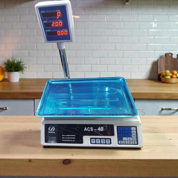 Acs 40 40kgs Digital Price Computing Scale With Led Display Battery