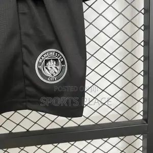 Kids Black Man City Away 25/26 Jersey