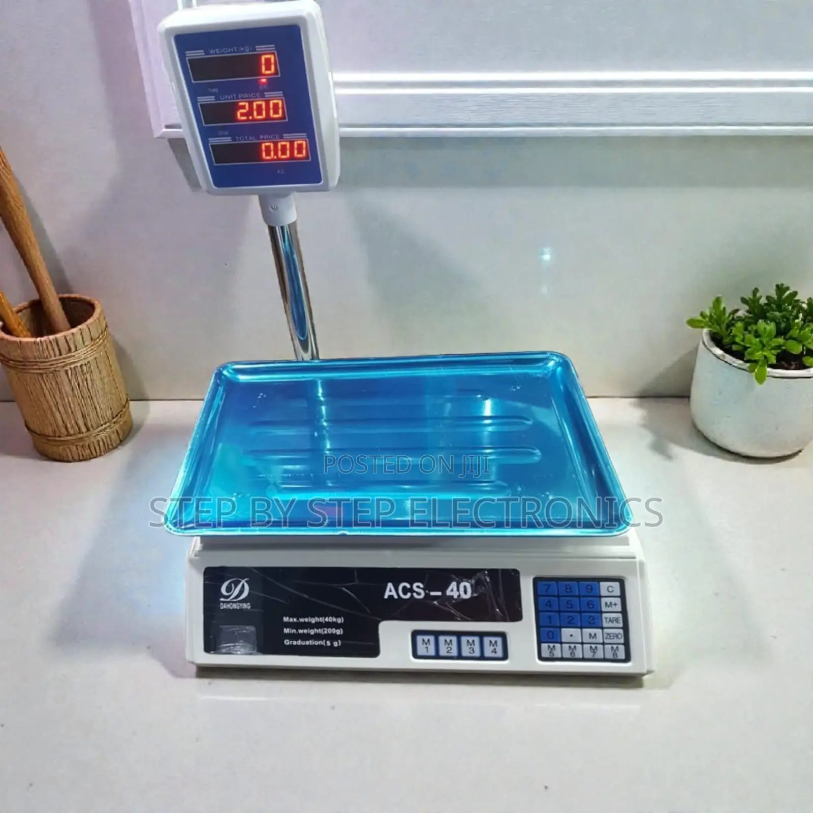 Acs 40 40kgs Digital Weight Scale With Led Display and Battery