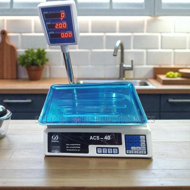 Heavy-Duty Acs 40 Led Display 40kgs Digital Weight and Price Scale