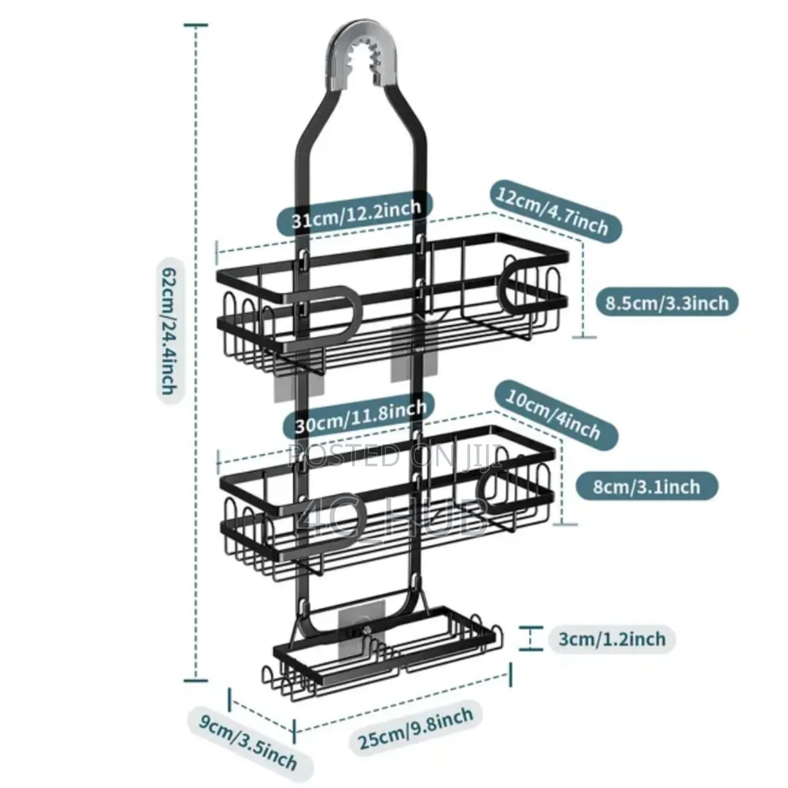 Shower Organizer Rack Premium Wall-Mounted