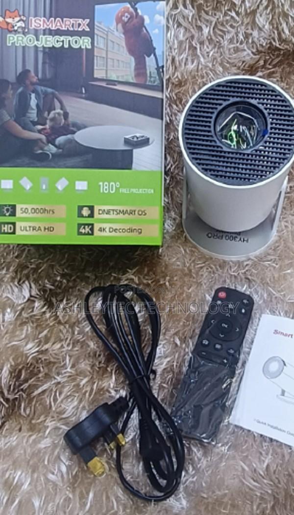 New Hy300 Smart Portable Projector Wifi Wireless Android11 - thumbnail 3