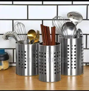 *Stainless Steel Cutlery Holder Spoons Chopsticks Kitchen Organiser