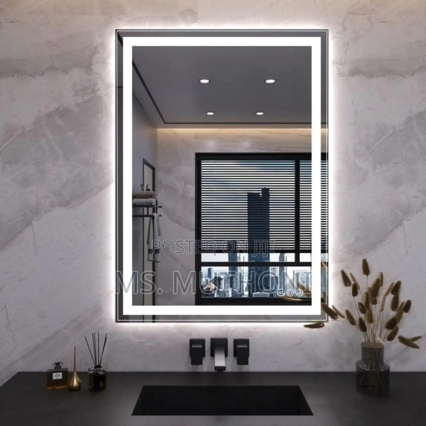 Touch Control White Light Led Bathroom Mirror (60*80)