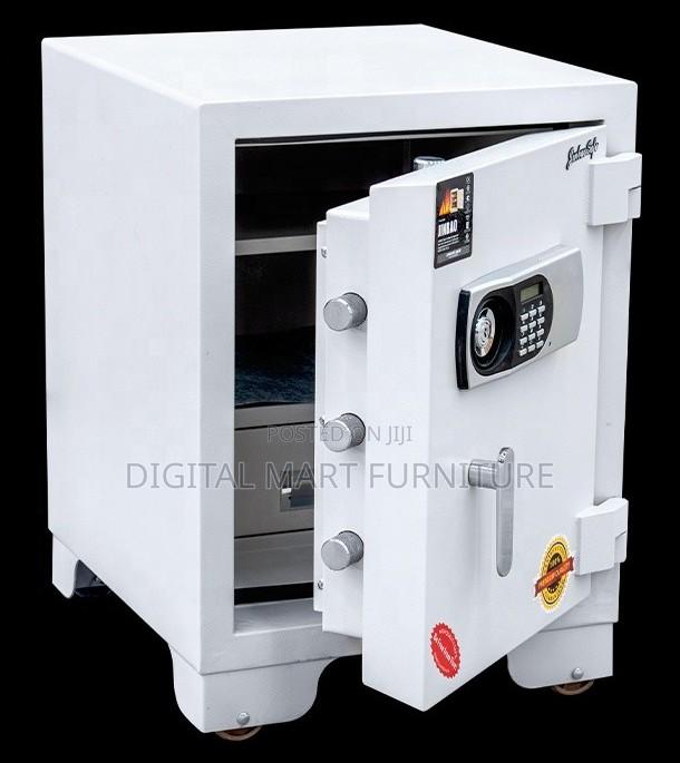 White Medium Fireproof Safe Lockable - thumbnail 2