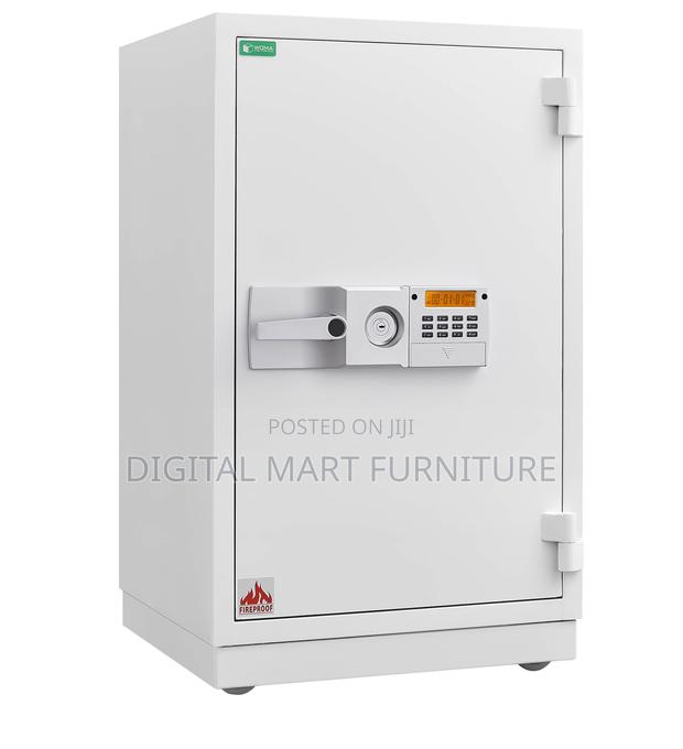 White Medium Fireproof Safe Lockable - thumbnail 12