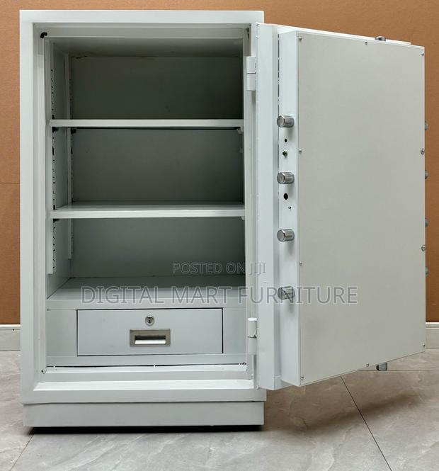 White Medium Fireproof Safe Lockable - thumbnail 16