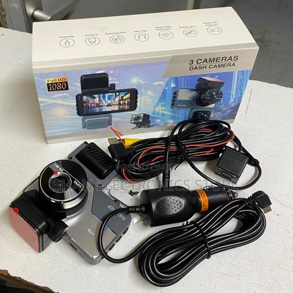 Good Quality 1080p Full Hd 3 Channel Dash Cam Front Rear Inside