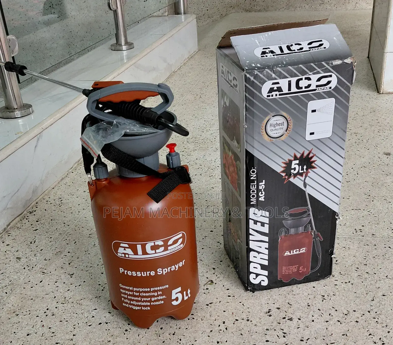 Aico Japan 5-Liter Pressure Sprayer (Model Ac-5l).