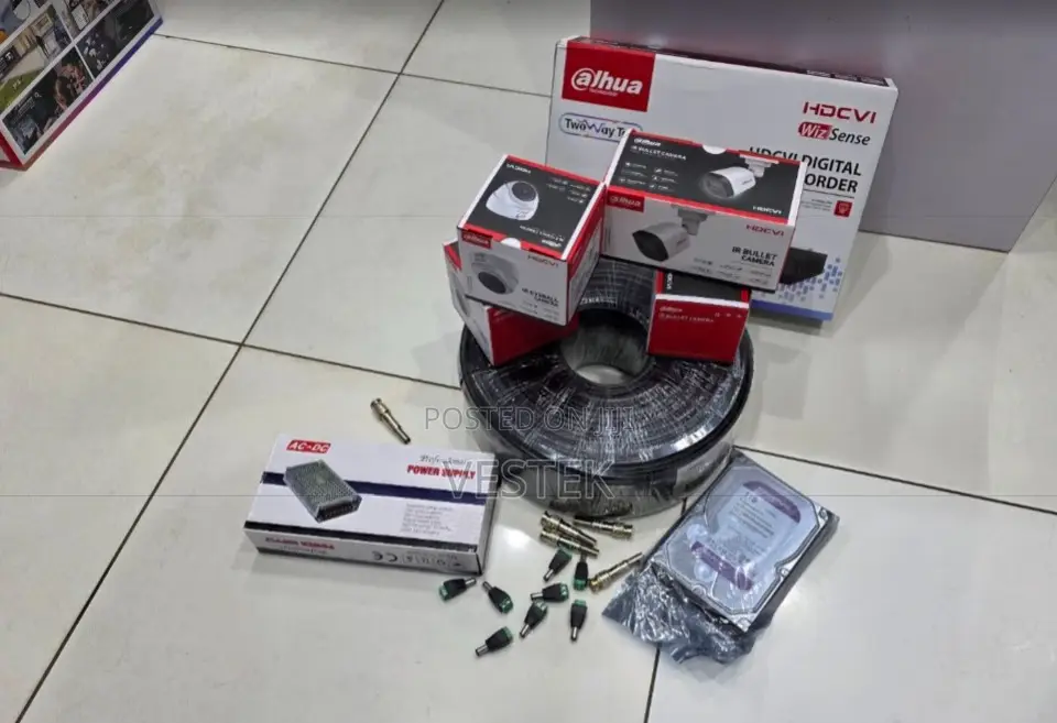 1080p Full Kit Dahua 4 CCTV Cameras Complete System Package Kit