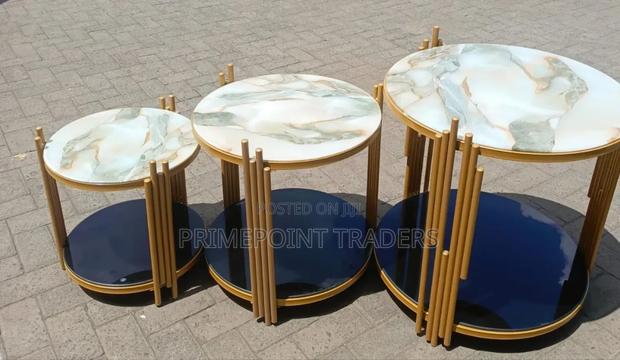 3 in 1 Executive Pure Marble Table L