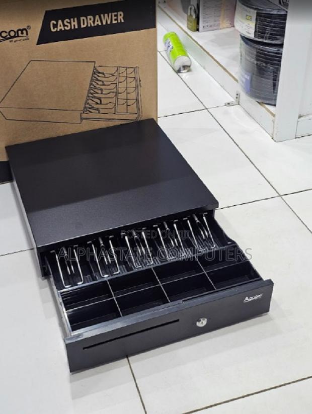 5 Tray Heavy Duty Pos Cash Drawer – Automatic Opening With Key Lock