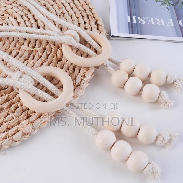 *2pcs Natural Cotton Rope Curtain Tiebacks Boho Style* - thumbnail 4