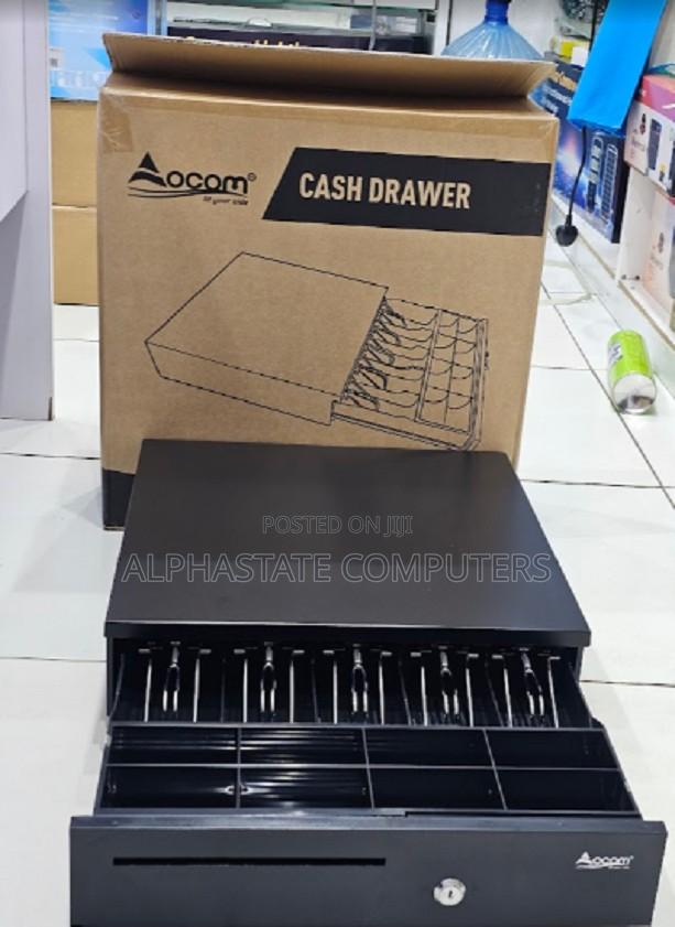 5 Tray Lockable Cash Drawer Secure Storage for Cash Management