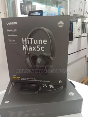 Ugreen Hitune Max5c Hybrid Active Noise-Cancelling Headphones - Black