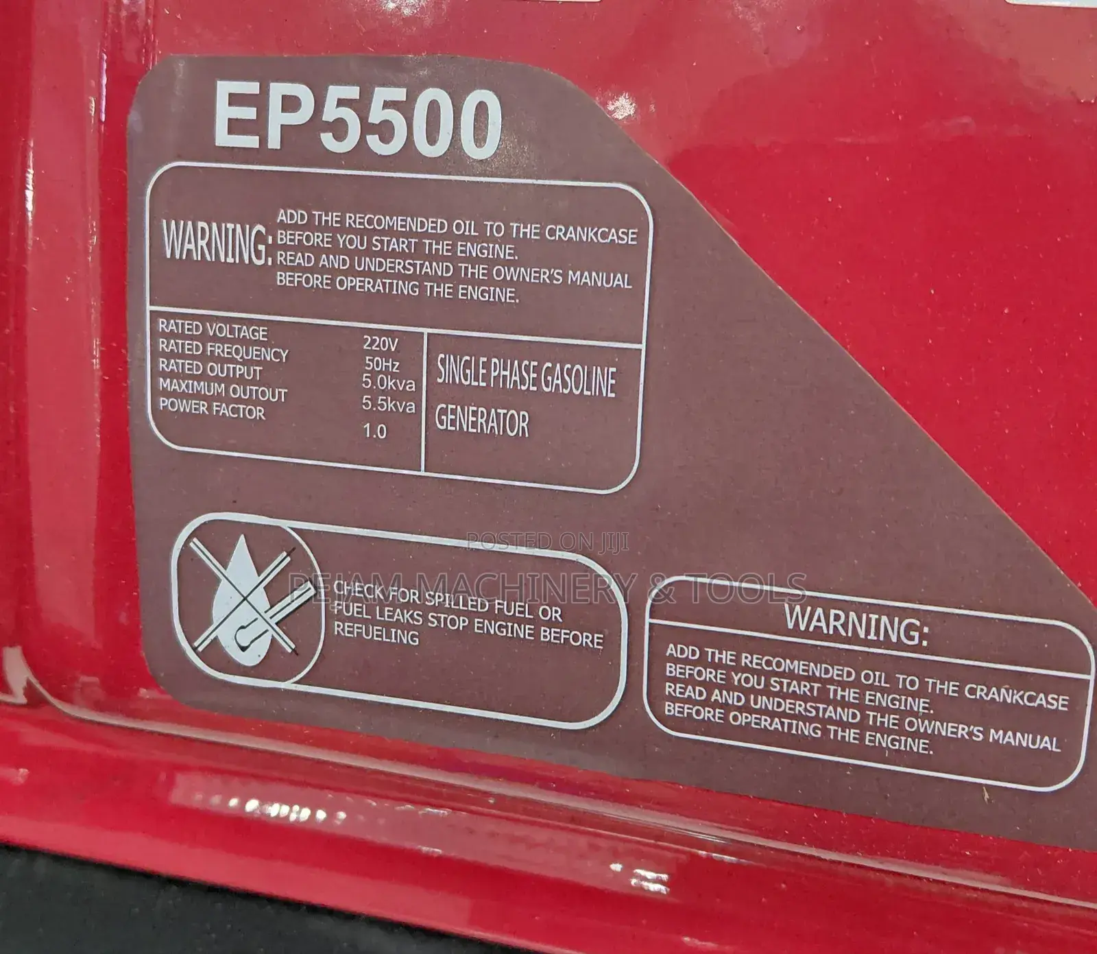 Honda Ep5500 5.5kva Petrol Generator Keystart