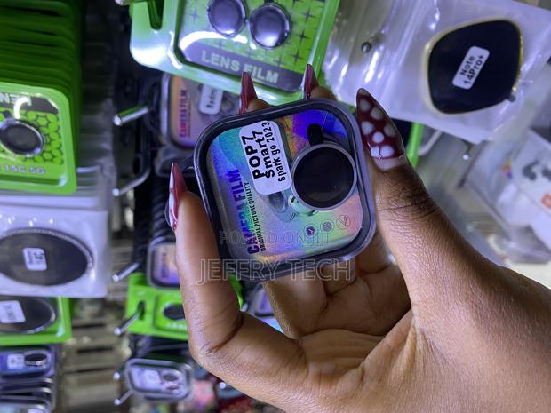 Acheed Bling Camera Lens Protector for Tecno Pop 7 -Silver - thumbnail 3