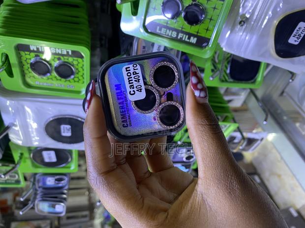 Asmea Tecno Camon 40 Pro Camera Ring Camera Ring Tempered -Gold - thumbnail 2