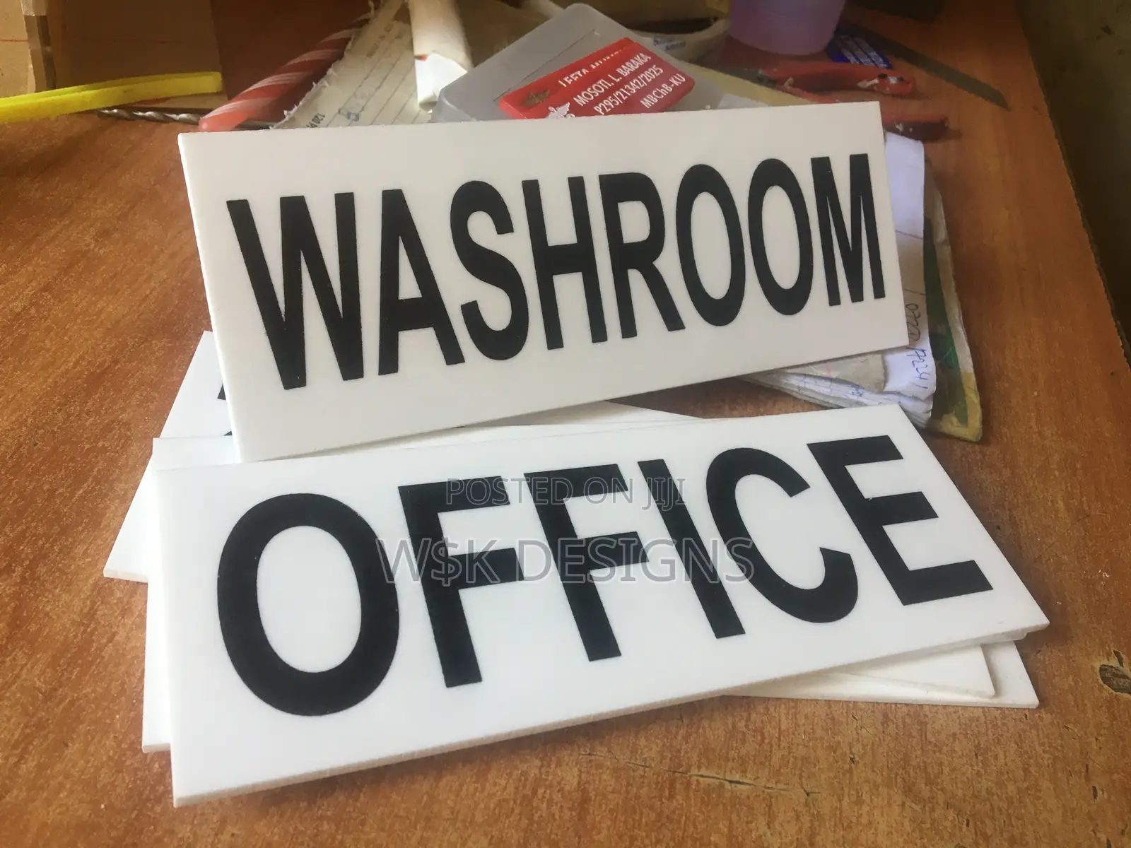 Office and Washrooms Labels