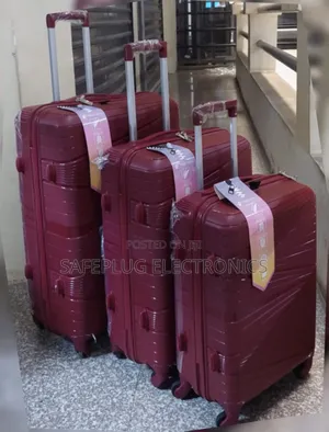 3 Unbreakable Pp Suitcases (48cm, 57cm, 63cm) –