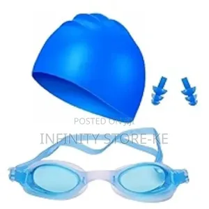Silicone Swim Cap and Swimming Goggles