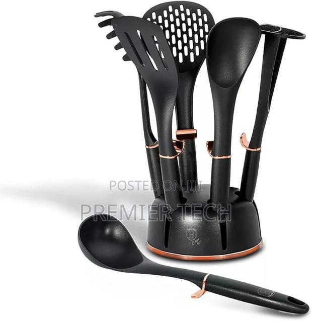 *Haus Roland Rotating Stand 7pc Silicone Kitchen Utensil Set - thumbnail 3