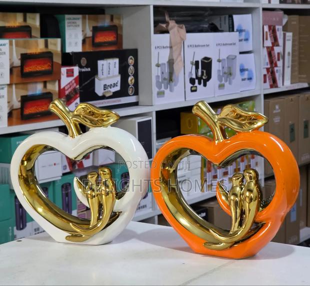 Ceramic Hollow Crafts Apple Golden Bird Simulation_tt