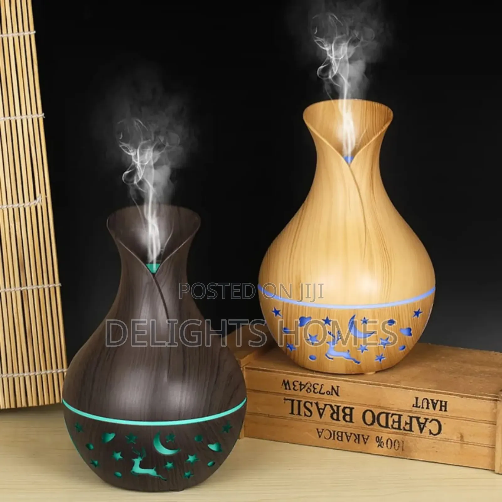 Wooden Small Vase Ultrasonic Humidifier/Diffuser_dav