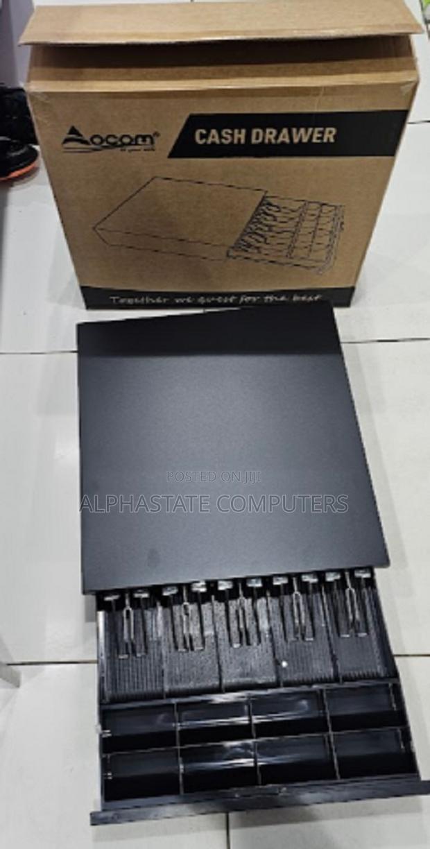 5 Tray Metal Cash Drawer Heavy-Duty Retail Counter Drawer