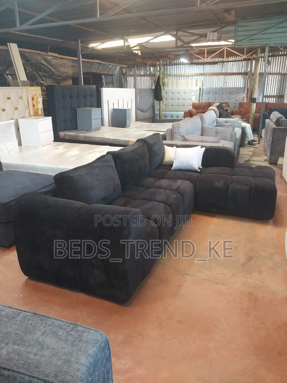Soft Bubble Cushioned 6 Seater Bubble L Sofa