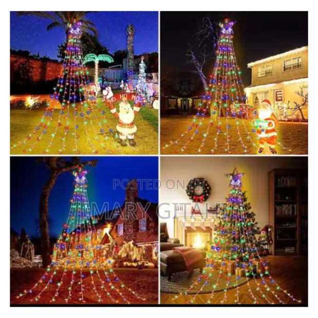 Multicoloured Led Decorative Water Fall Star 2.2m