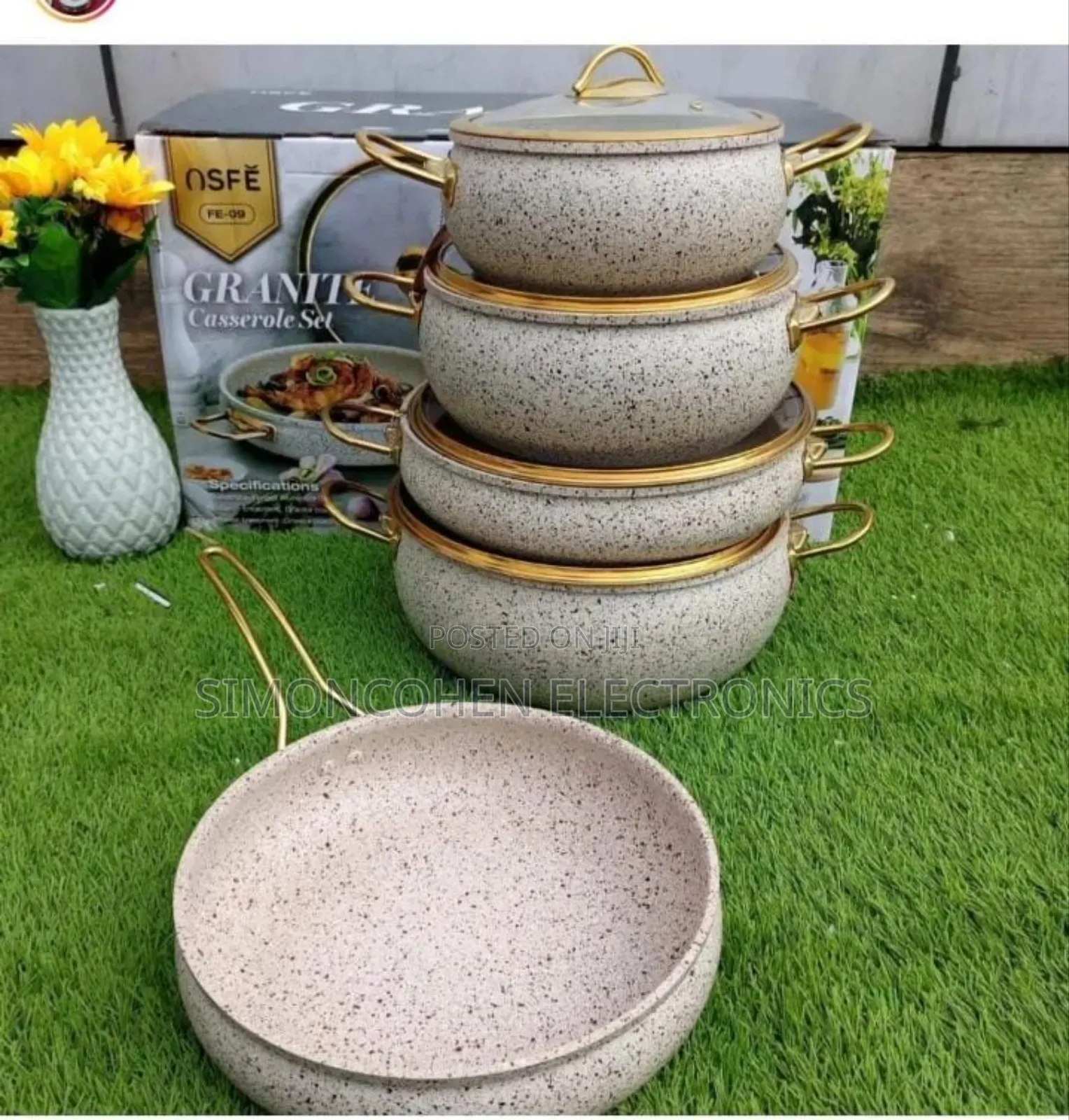9pcs Granite Coating Kitchen Cookware Set