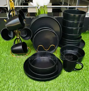 24pc Dinner Set Black