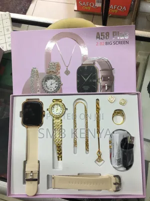 A58 Plus Smartwatch & Jewellery Combo