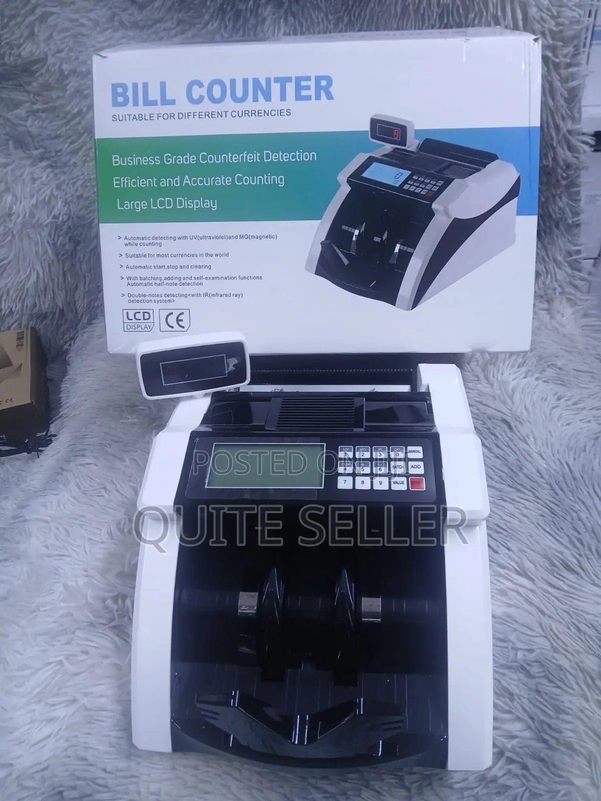 Bill Counter Currency Money Counterfeit Banknote Detector