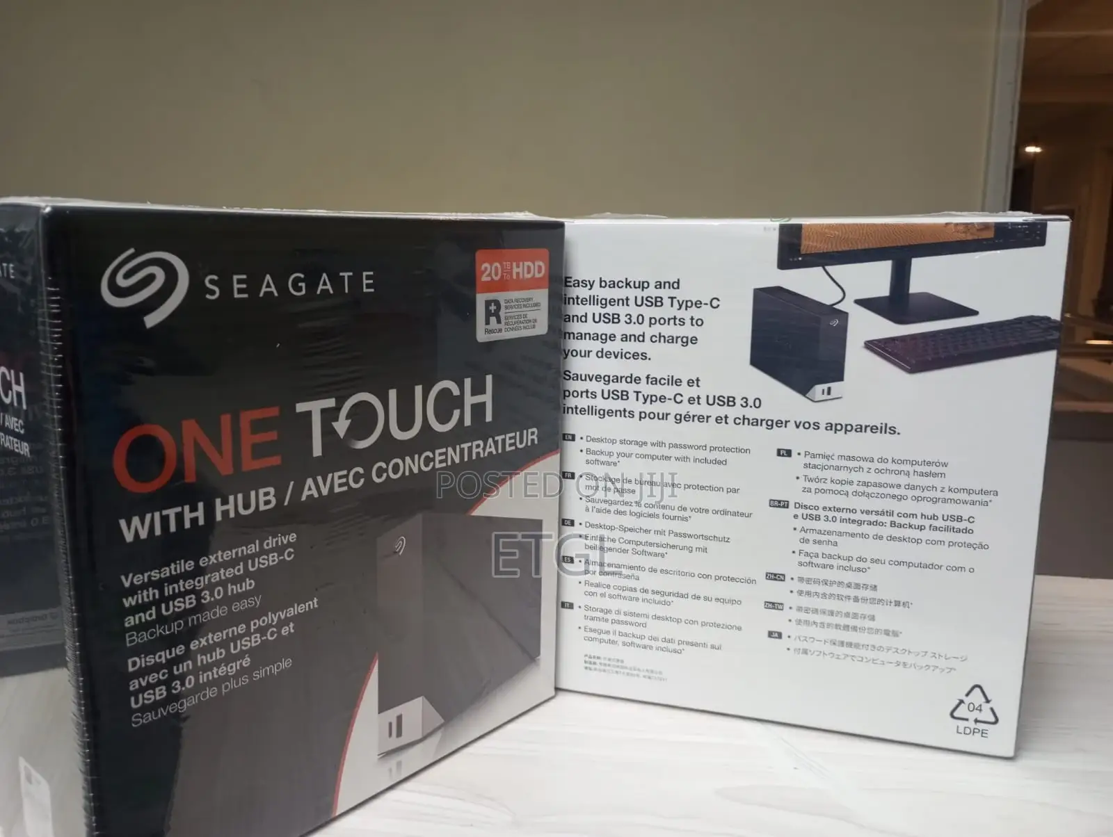 Seagate 20tb One Touch Hub External Hard Drive