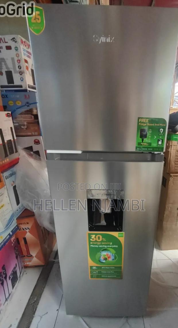 Syinix Double Door Fridge With Water Dispenser - 257litres