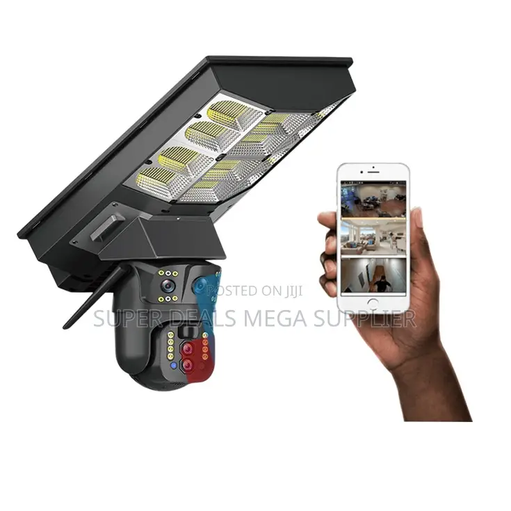 Ai Human Movement Detection 4g PTZ Rotating Camera Solar Street Light