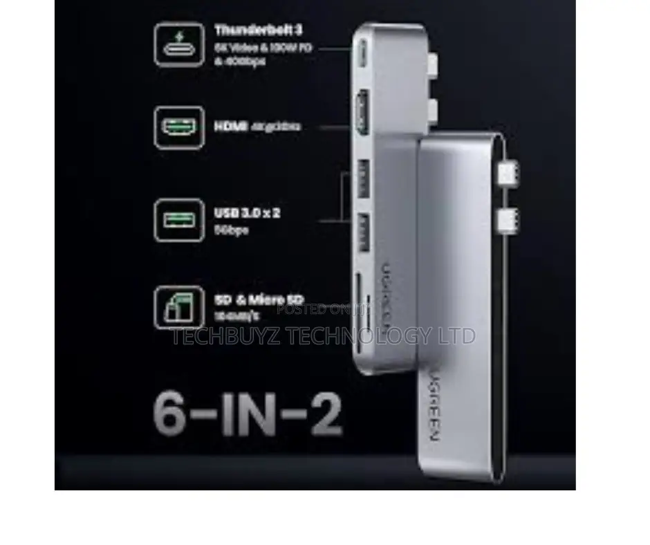 Ugreen Cm263 Usb-C -Type-C to 4*Usb Hub Splitter(Direct Insert) Hub