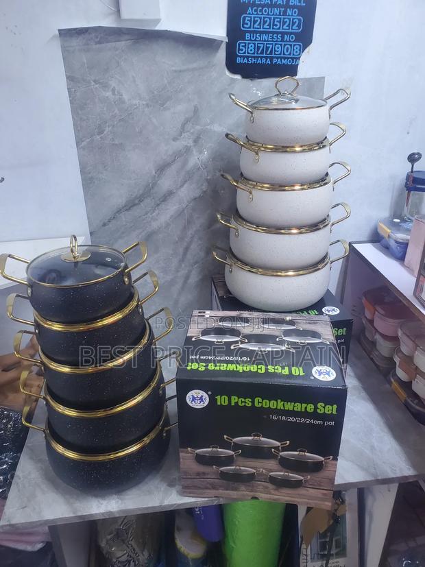 10pcs Cookware Set Nonstick Pots - thumbnail 3