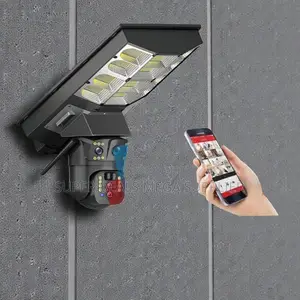 Stable Performance 4g PTZ Rotating Solar Camera Solar Street Light