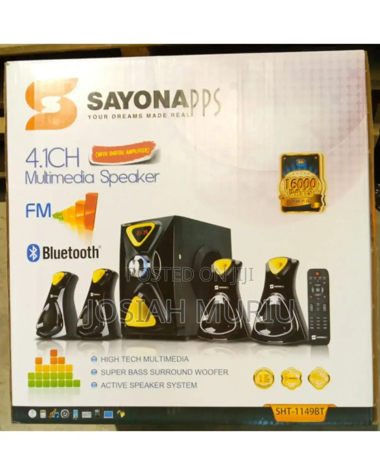 Sayona SHT-1149bt4.1 Channel Subwoofer