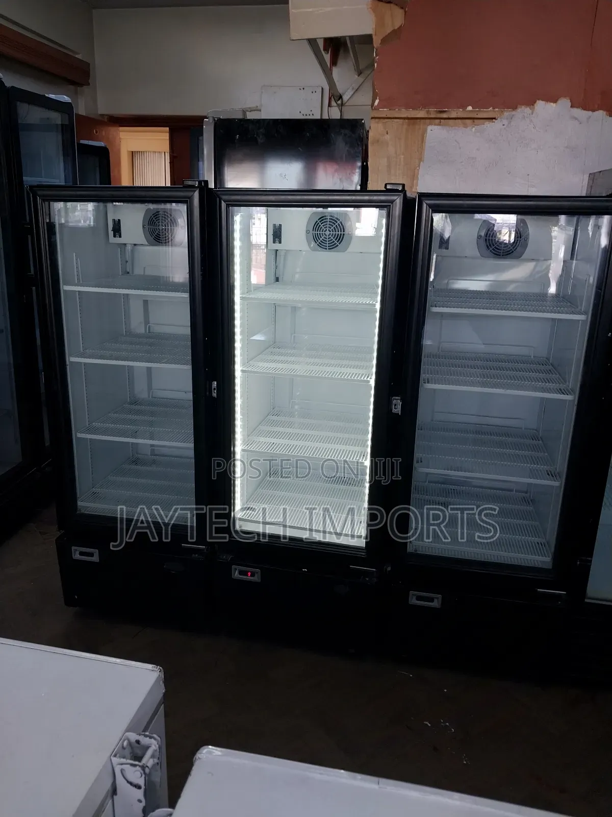 Durable Clean Black Display Fridge