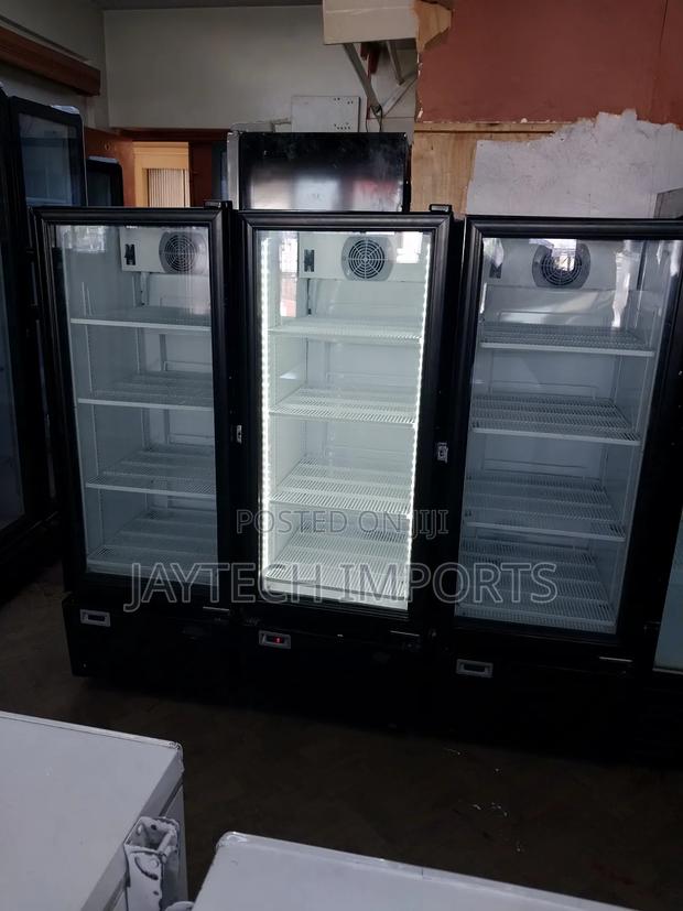 Durable Clean Black Display Fridge - main view