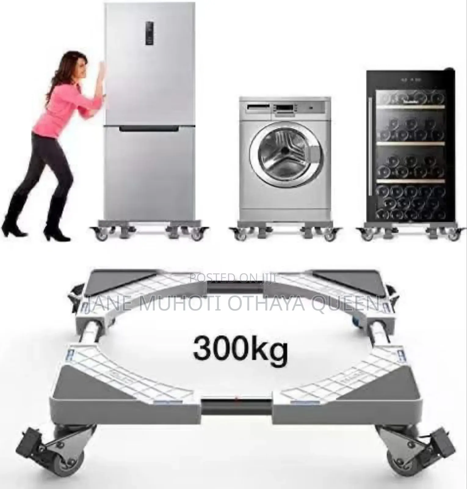 Adjustable Heavy Duty Washing Machine Fridge Stand